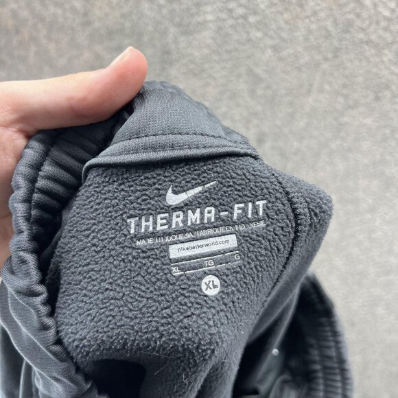 Nike Therma-Fit Pants Mens XL Black Fleece Lined Track Athletic Warm Up Joggers - Picture 7 of 11